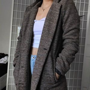 Oversized Brown Blazer Jacket